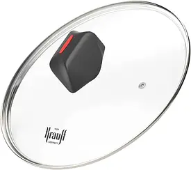 Кришка Krauff Smart Fry 24 см скляна з отвором для пару та термостійкою ручкою 29-305-184