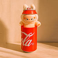 Бежевий Labubu The Monsters | Міні-фігурка лабубу від Pop Mart у банці Coca-Cola, колекційна іграшка