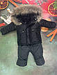 Зимовий дитячий теплий костюм від 1 року розміри 80-86 86-92 92-98 98-104 курточка та штанці - хутро єнота, фото 8
