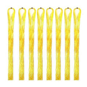 Блискучі нитки 120 см для волосся жовтий