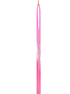 Блискучі нитки 120 см для волосся неоновий рожевий