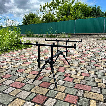 Род-под Carp Pro Tork на 4 вудилища, алюмінієвий каркас, телескопічні ноги, 4 опори, компактний, чорний