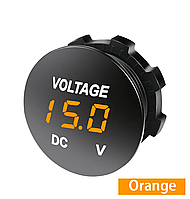 Вольтметр автомобільний врізний DC 5V-48V світлодіодний LED цифровий, мінівольтметр трирозрядний (червоний)