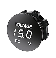 Вольтметр автомобільний врізний DC 5V-48V світлодіодний LED цифровий, мінівольтметр трирозрядний (білий)