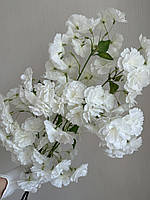 Штучна сакура . Декоративна гілка сакури з листочками ( біла , 95 см ), фото 8