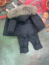 Зимовий дитячий теплий костюм від 1 року розміри 80-86 86-92 92-98 98-104 курточка та штанці - хутро єнота, фото 4