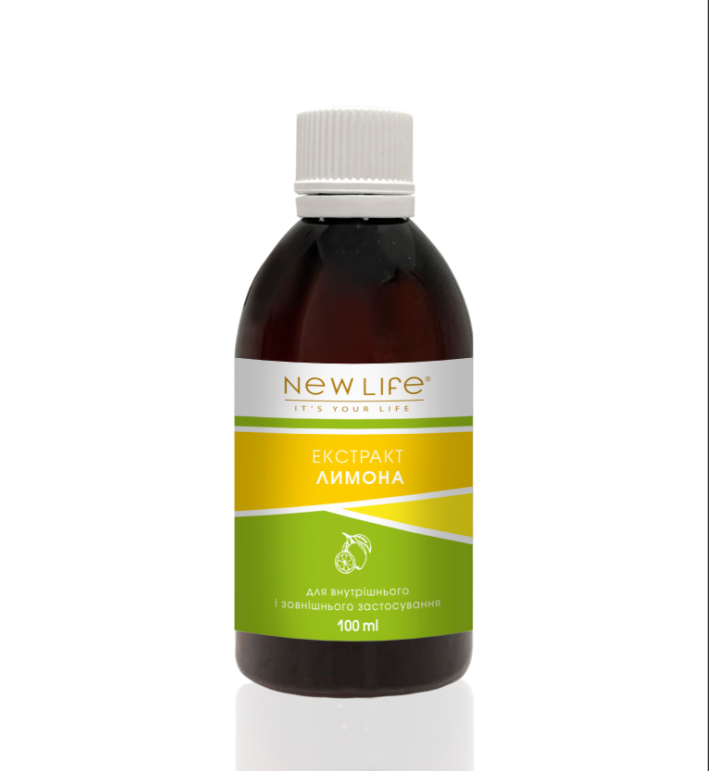 Екстракт цедри лимона джерело вітамінів 100 мл Нове життя, фото 1