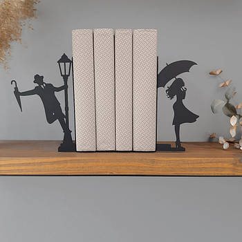 Металеві упори для книг Glozis Romantic (чорні)