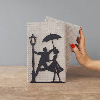 Металевий упор для книг Glozis Couple in Love (чорний)