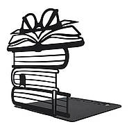 Металевий упор для книг Glozis Booklover (чорний), фото 3