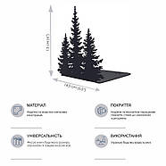 Металевий упор для книг Glozis Pinetree (чорний), фото 5