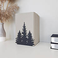 Металевий упор для книг Glozis Pinetree (чорний), фото 2