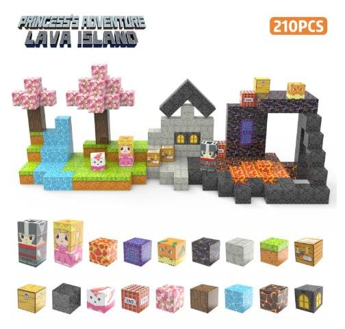 Магнітний конструктор Minecraft Princess Adventure: Lava Island Майнкрафт Лавовий острів 210 деталей, фото 1