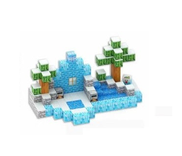 Магнітний конструктор Minecraft Princess Adventure: Lava Island Майнкрафт Амазонка Лід і Сніг 145 деталей, фото 1