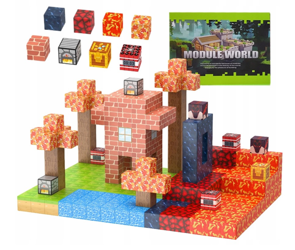 Магнітний конструктор Minecraft Maple Forest Adventure Майнкрафт Пригоди в кленовому лісі 300 деталей, фото 1