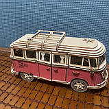 Конструктор Robotime 3D дерев'яний пазл модель Комбі Кемпервен ROKR Kombi Campervan DG-Q701 Червоний, фото 10