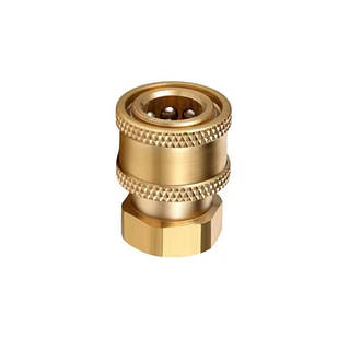 Фітинг БРС гідравлічний 1/4, ущільнення STD, для мийок високого тиску, латунь Без бренда