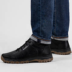 Шкіряні зимові чоловічі черевики з хутром (ЛБ 45)