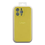 Чохол Silicone Case Full Size with Frame для iPhone 14 Pro Max Колір 60.Crem Yellow, фото 7