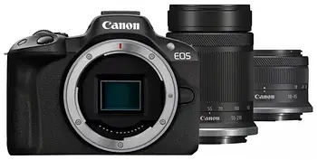 Canon EOS R50 + RF-S 18-45mm IS STM + RF-S 55-210mm IS STM Black