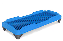 Дитяче ліжко синє пластикове для дитячого садка, ялів, школи, груп продовженого дня, табору Нікан