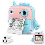 Дитячий фотоапарат принтер з миттєвим друком Єдиноріг (60817), фото 2