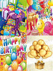 Подарунковий паперовий пакет ЧАШКА 16*16*7,6 см Годинник