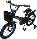 Дитячий сталевий 20 Hammer Smart велосипед із кошиком синій для хлопчиків, фото 2