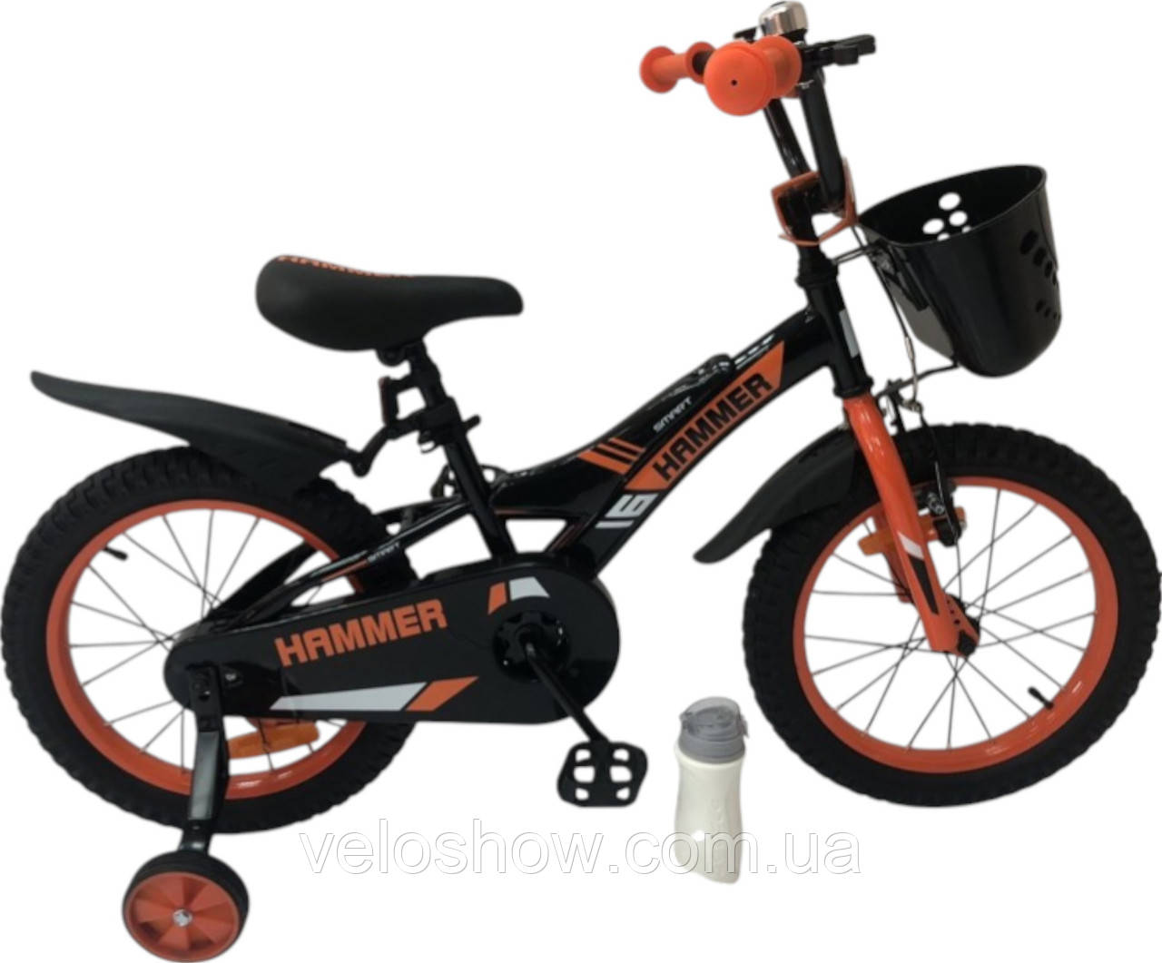 Дитячий сталевий 20 Hammer Smart велосипед із кошиком помаранчовий для хлопчиків, фото 1