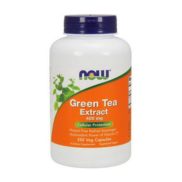 Екстракт зеленого чаю NOW Foods Green Tea Extract, 400 мг, 250 рослинних капсул, фото 1