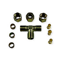 Аварійне з'єднання метал розбірний трійник 10x10x10 PVC