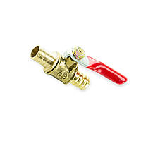 Кран кульовий латунний зі штуцером (ялинка) 10х10