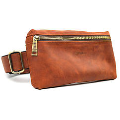 Напоєсна сумка з натуральної шкіри крейзі RB-1818-3md TARWA коньяк