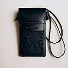 Мінісумка чохол для телефона, панч Grande Pelle 70371010 чорна, фото 2