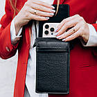 Мінісумка чохол для телефона, панч Grande Pelle 70371010 чорна, фото 3
