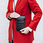 Мінісумка чохол для телефона, панч Grande Pelle 70371010 чорна, фото 4