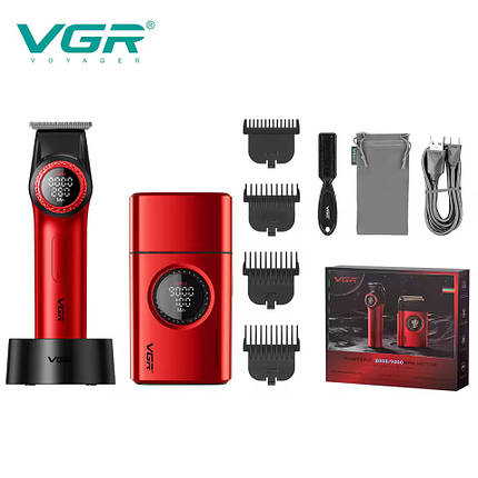 Комплект VGR 2 в 1 V-977&V-377 RED, тример і шейвер, фото 1