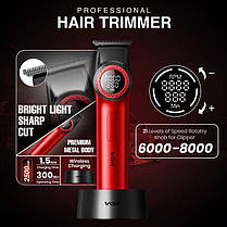 Комплект VGR 2 в 1 V-977&V-377 RED, тример і шейвер, фото 3