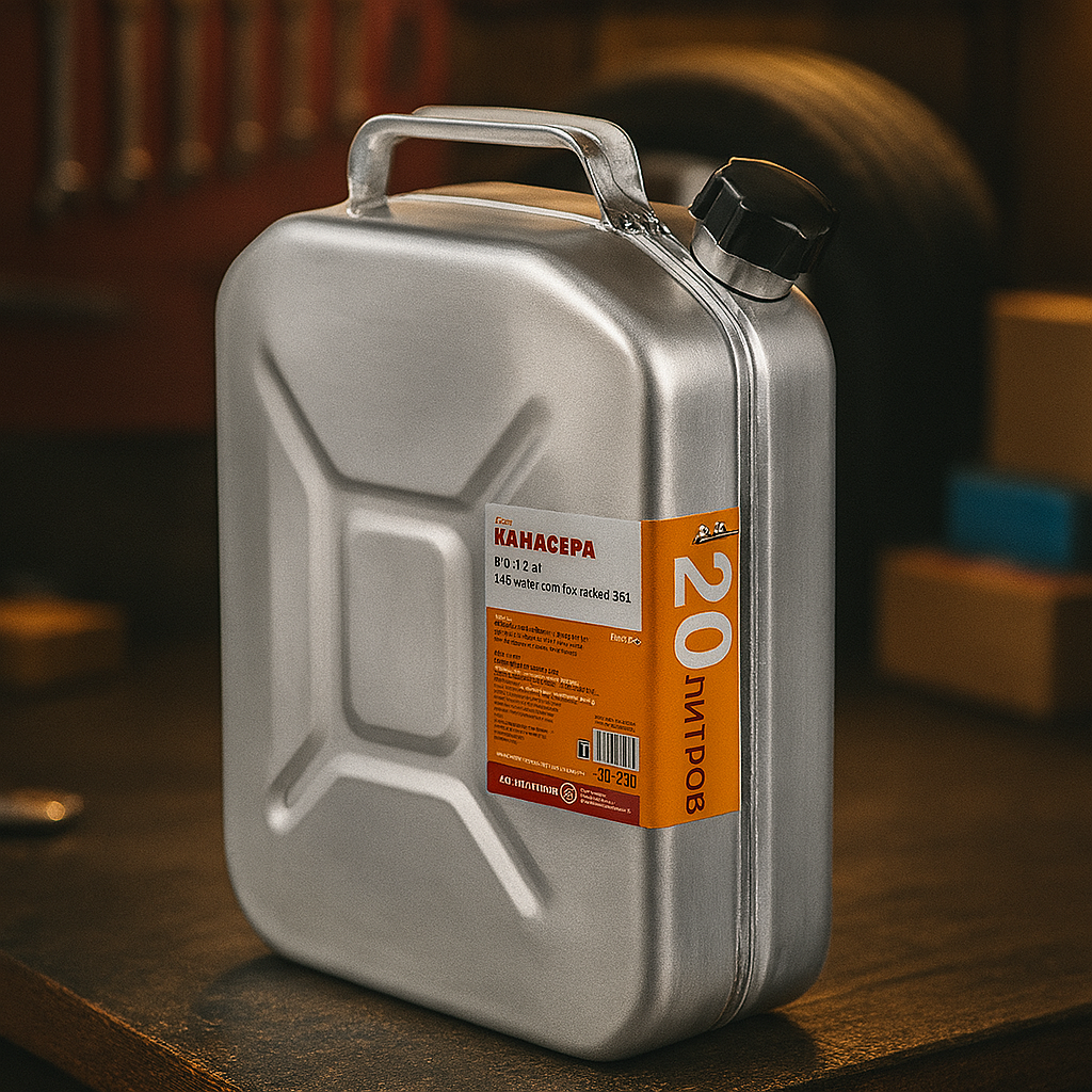 Алюмінієва каністра Airline 20 л для пального, антикорозійна, легка, з герметичною кришкою, фото 1