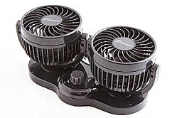 Вентилятор в прикурювач пластм. 12В 4" "Elegant" подвійний