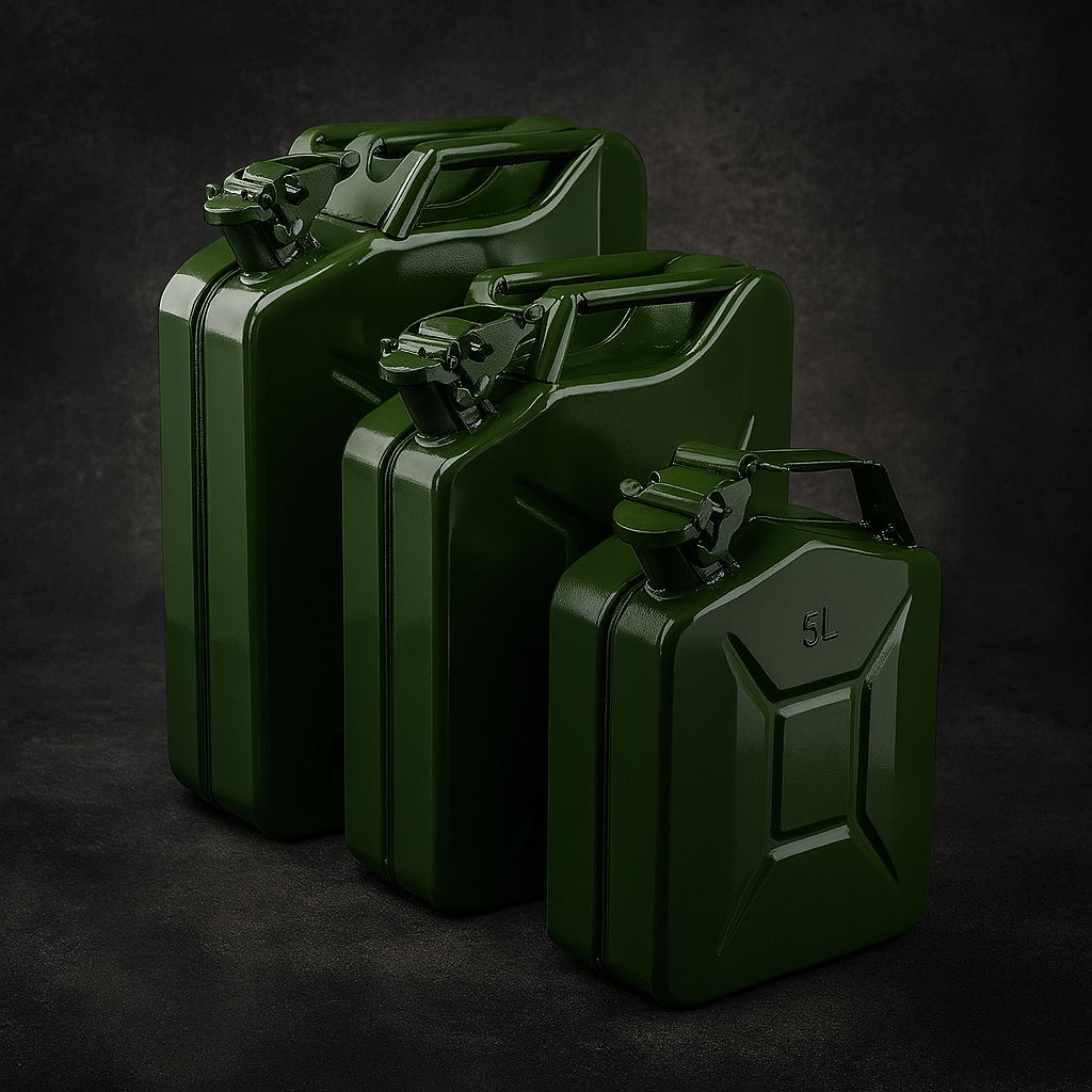 Каністра металева 10 л GELG вертикальна для бензину та дизпалива з байонетним замком, Польща