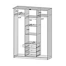 Шафа зі штангами, полицями, шухлядами та дзеркалом. Шир 150 см., фото 3