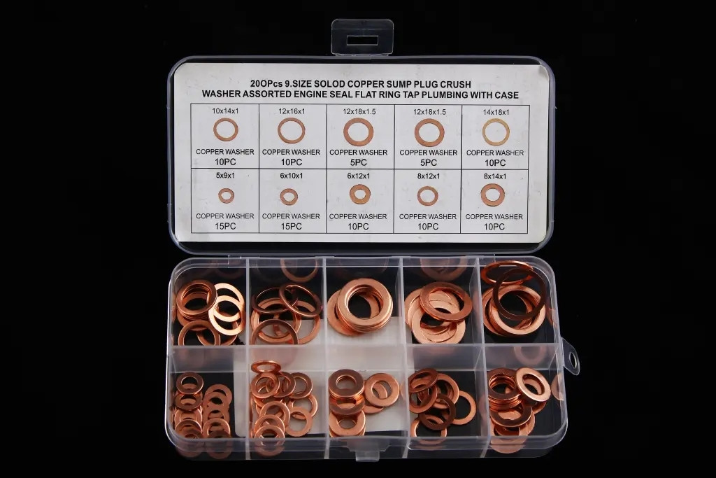 Набір шайб мідних 100 од., фото 1