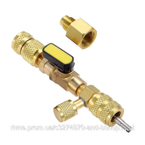 Вентиль для заміни золотників під тиском 1/4 і 5/16, 20 золотників, 10 ковпачків, фото 1