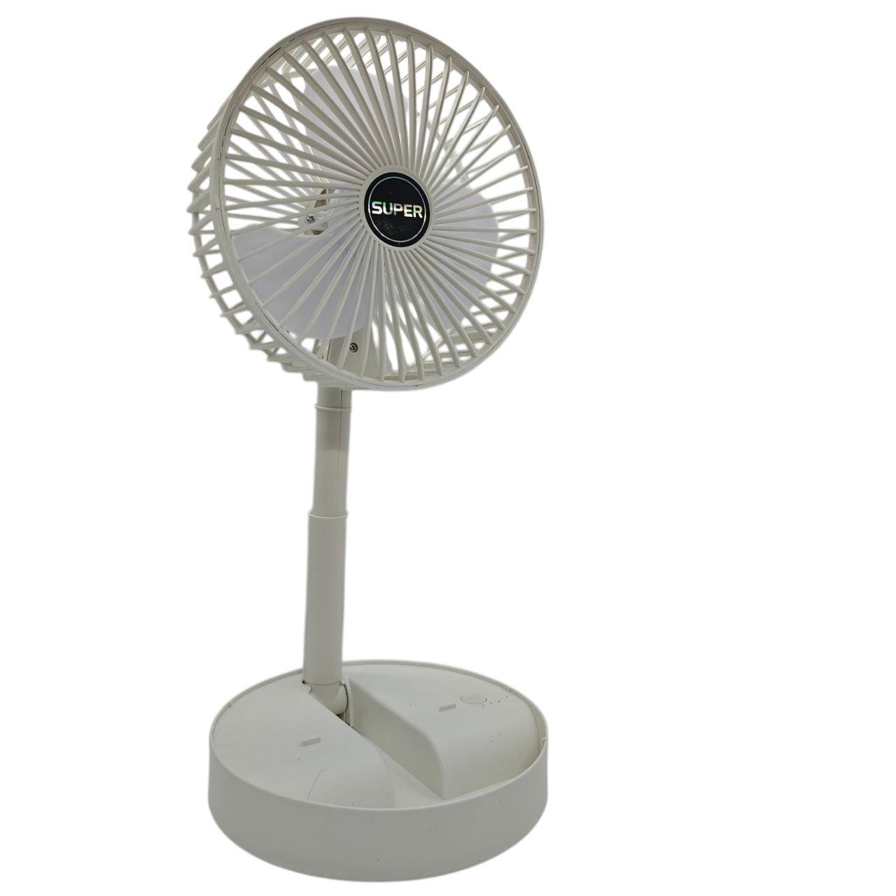 Вентилятор настільний usb з акумулятором тихий, Портативний вентилятор переносний Білий, фото 1