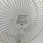 Вентилятор настільний usb з акумулятором тихий, Портативний вентилятор переносний Білий, фото 5