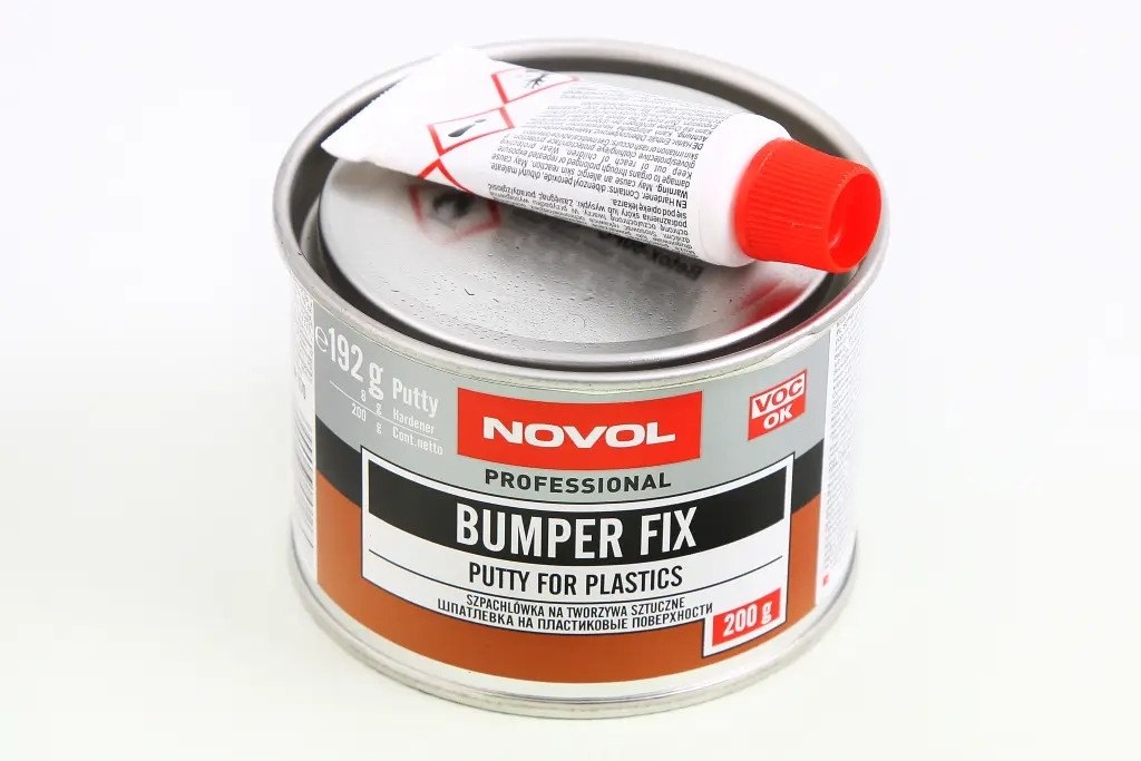 Шпаклівка для а "Novol" Bumper Fix 0.20кг + затверджувач 0.008кг, фото 1