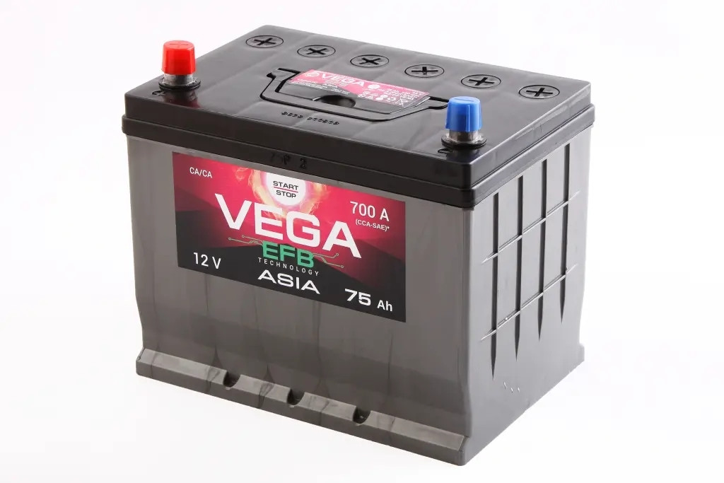Акумулятор 75 Ач Азія "Vega" EFB, фото 1