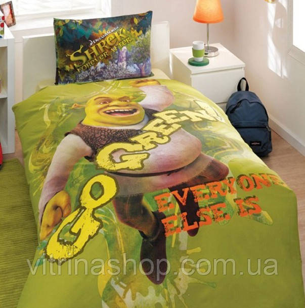 Комплект дитячої постільної білизни TAC Shrek Go Green