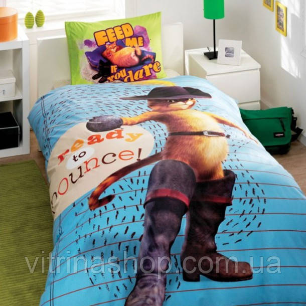 Комплект дитячої постільної білизни TAC Shrek Puss In Boots